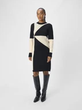 Ann Knit Dress (Black/Sandshell)