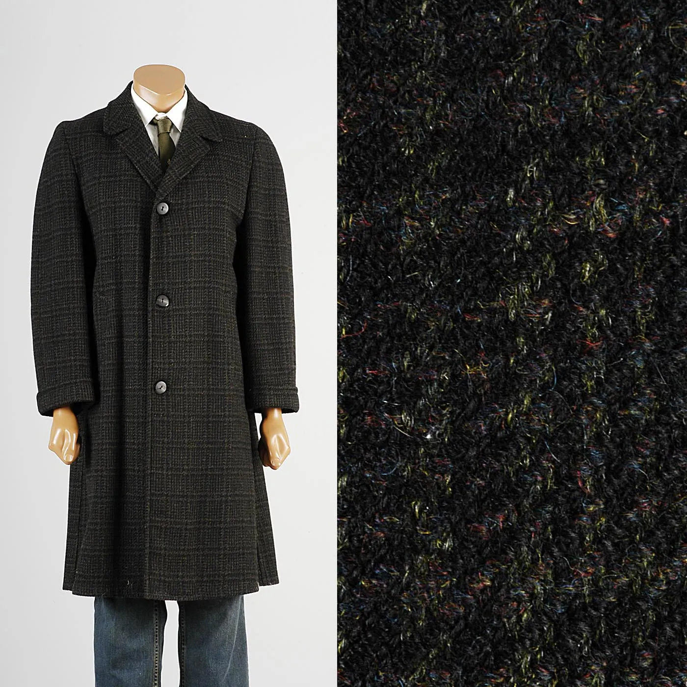 1950s Men's Ballantyne of Peebles Tweed Overcoat