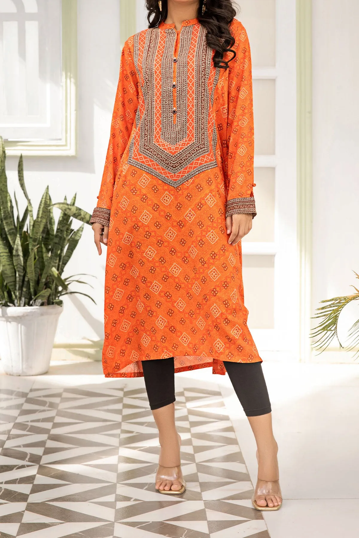 1PIECE DIGITAL PRINT LINEN KURTA  | DPLK-66