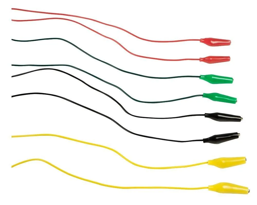 2-Foot Color-Coded Jumper Leads (8-Pack)