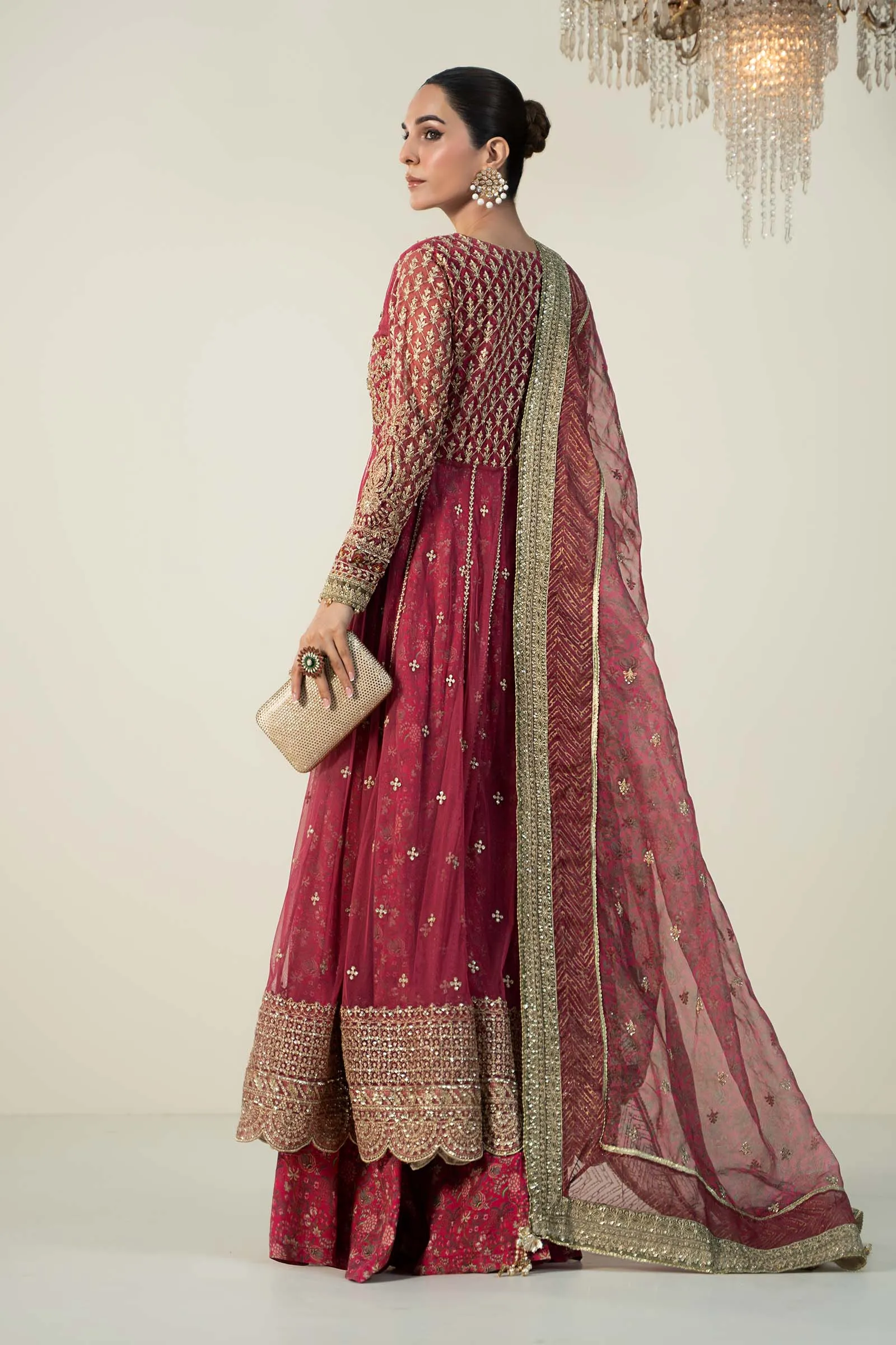 3 Piece Embroidered Net Suit | SF-W24-13