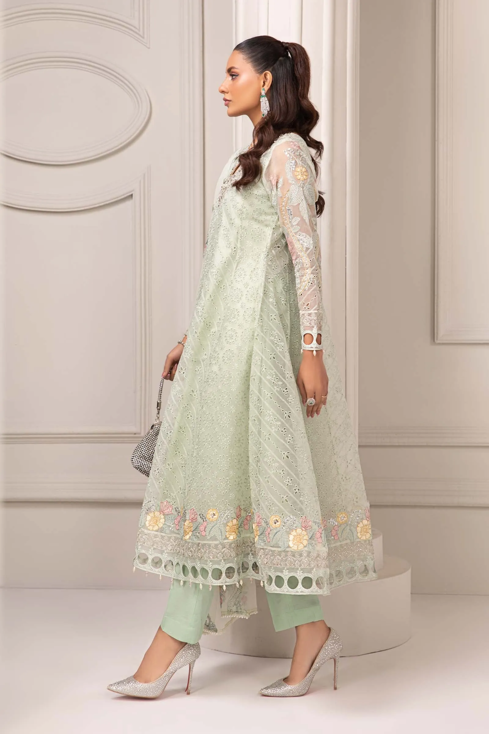 3 Piece Embroidered Organza Suit | SF-EF24-03