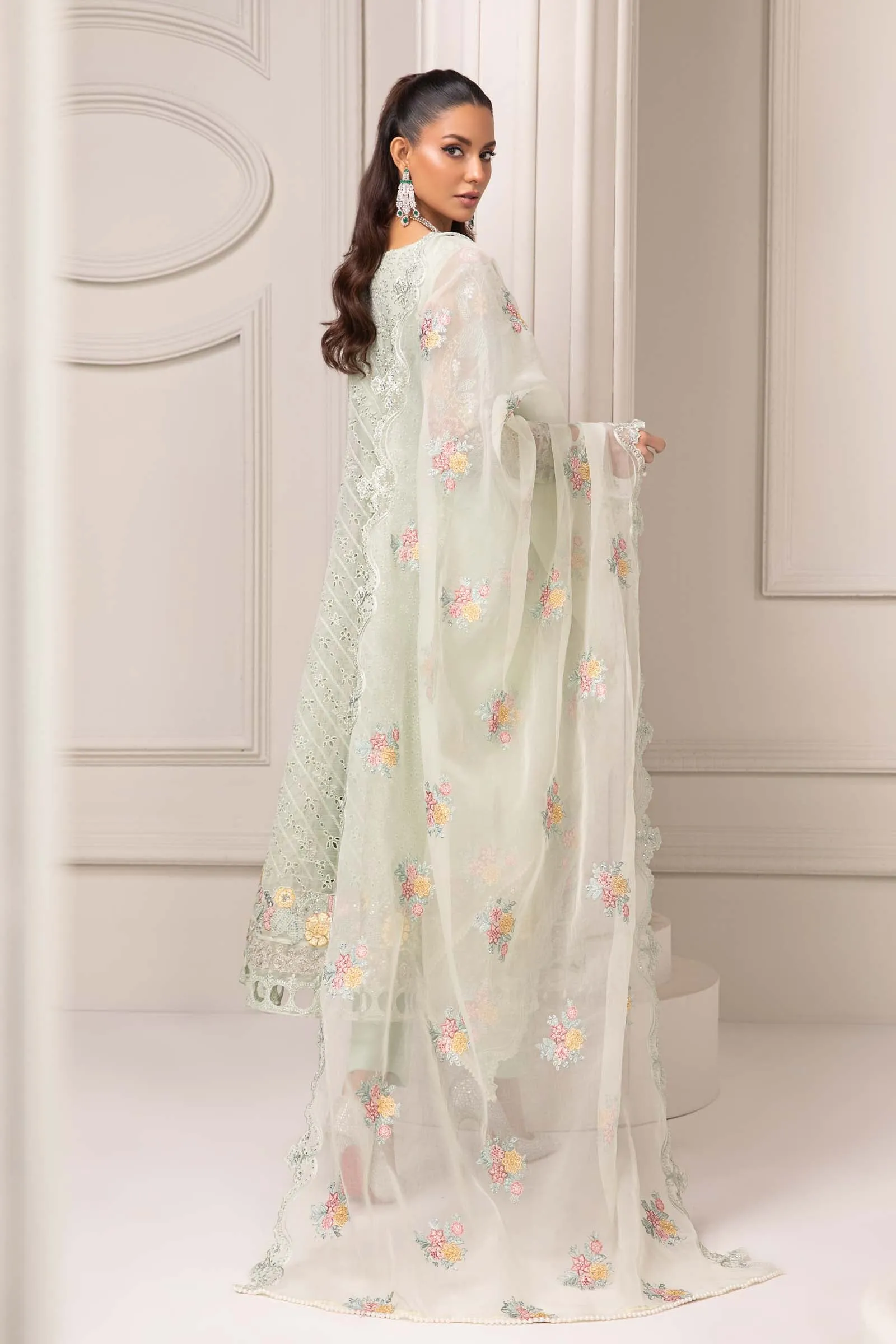 3 Piece Embroidered Organza Suit | SF-EF24-03