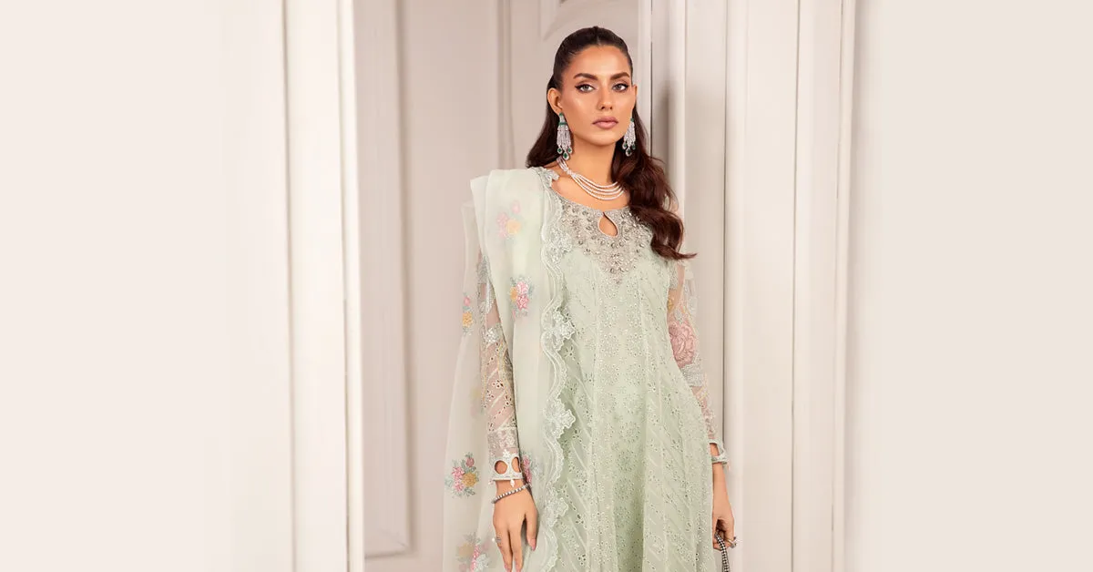 3 Piece Embroidered Organza Suit | SF-EF24-03