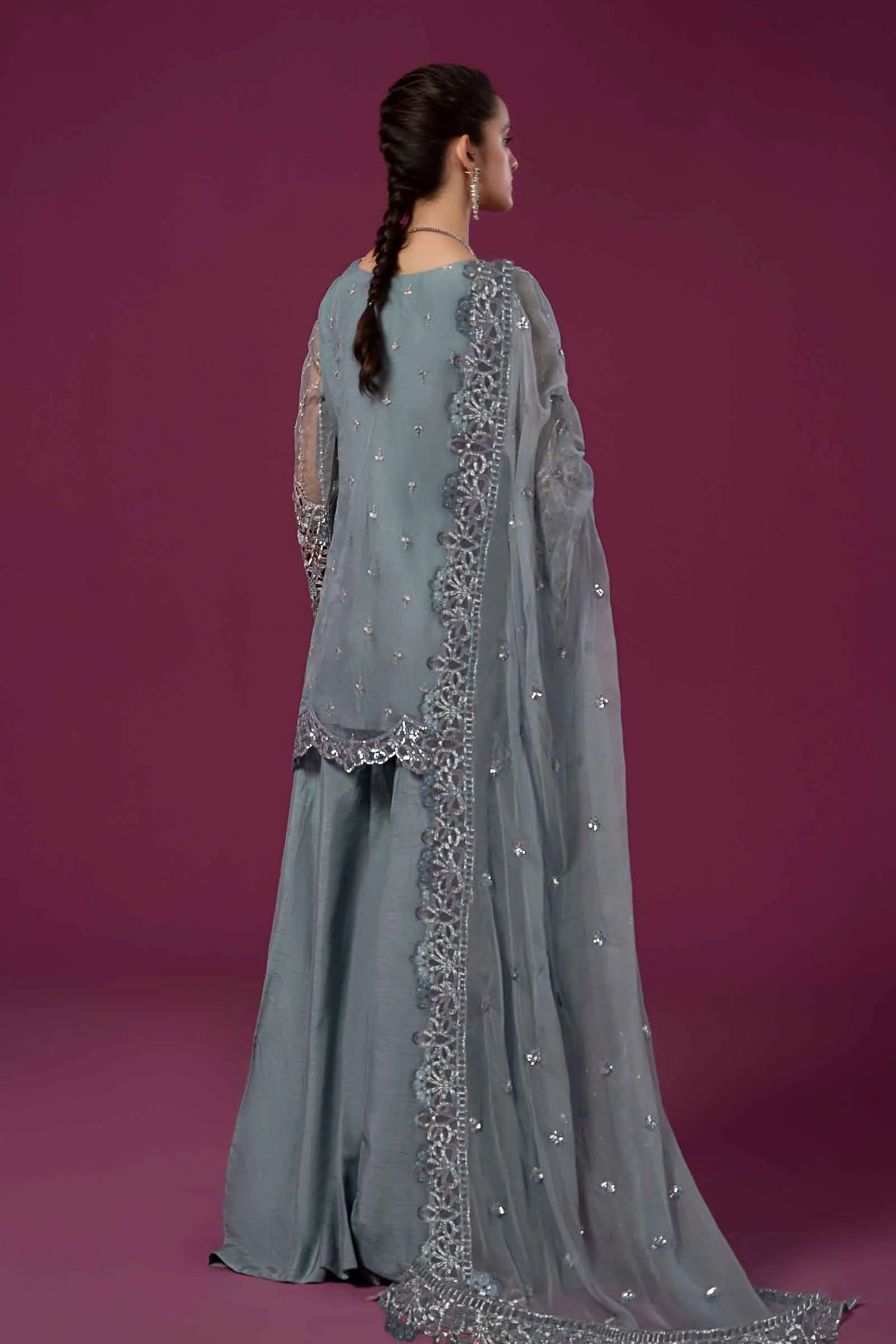 3 Piece Embroidered Organza Suit | SF-EF24-22