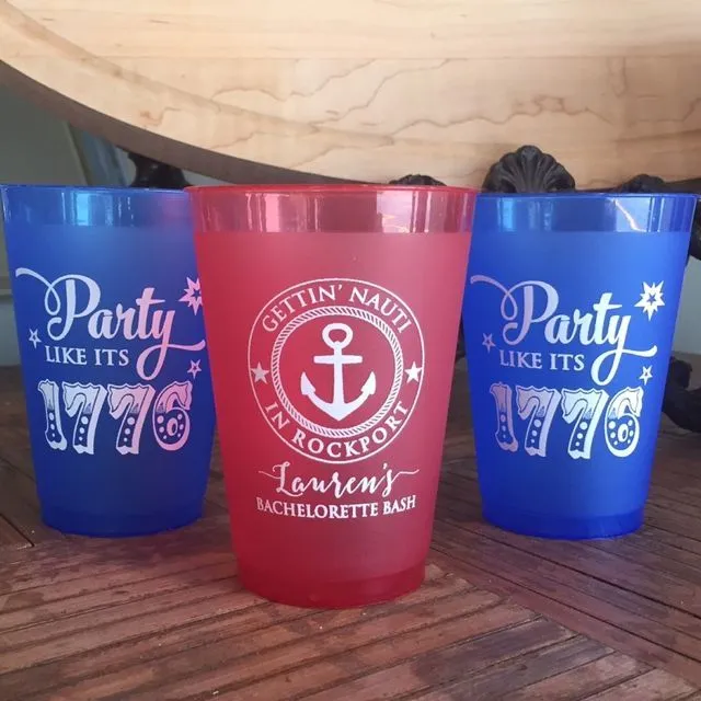 4th of July Color Shatterproof Cups