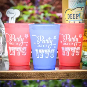 4th of July Color Shatterproof Cups