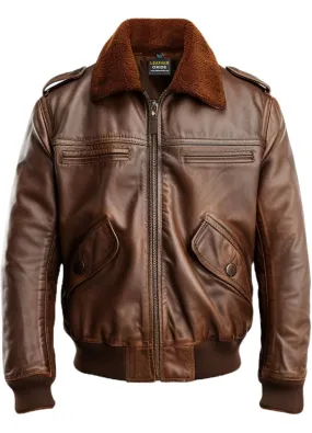 70's Vintage Brown Leather Jacket