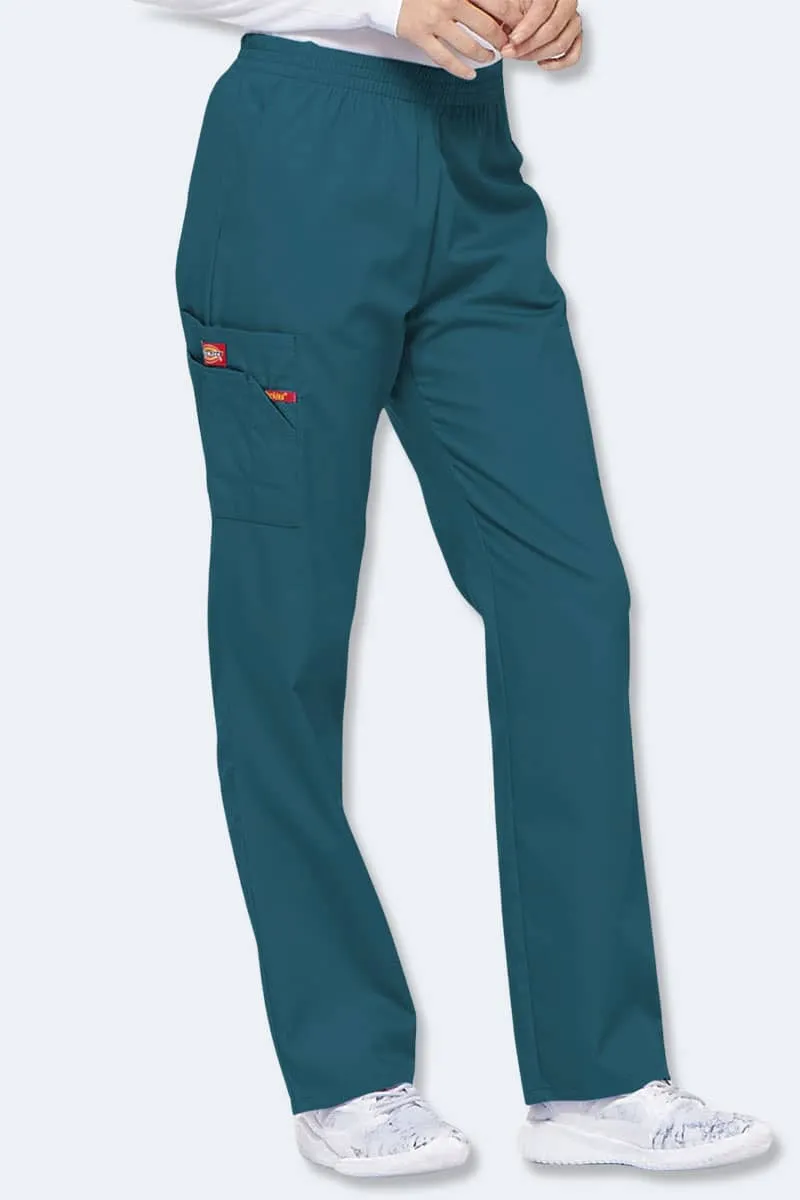 86106 Dickies EDS Women's Elastic Waist Cargo Scrubs Pant