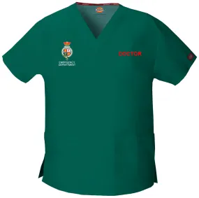 86706 RPA Emergency Doctor Dickies EDS Signature Classic Womens V-Neck Scrub Top