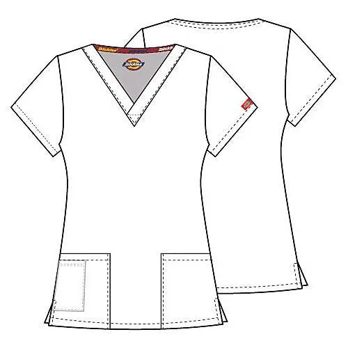 86706 St Vincents Emergency Dickies Dickies EDS Signature Classic Womens V-Neck Scrub Top