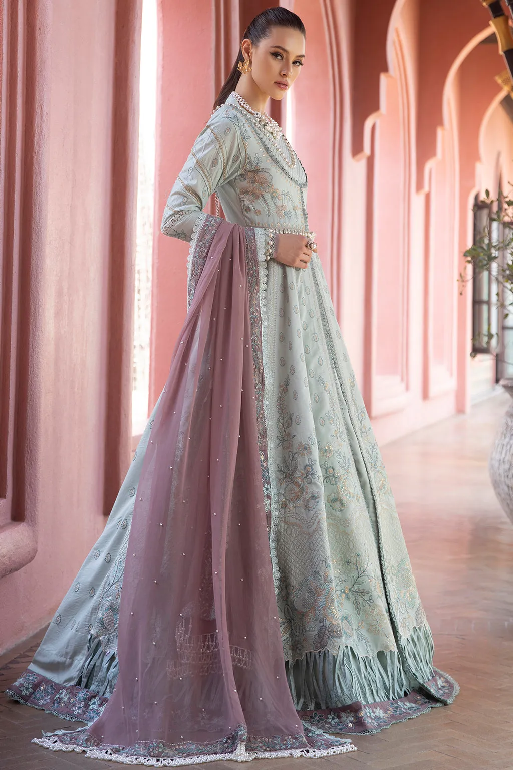 AJR Moksha Alif Luxury Lawn Collection – Nazmin