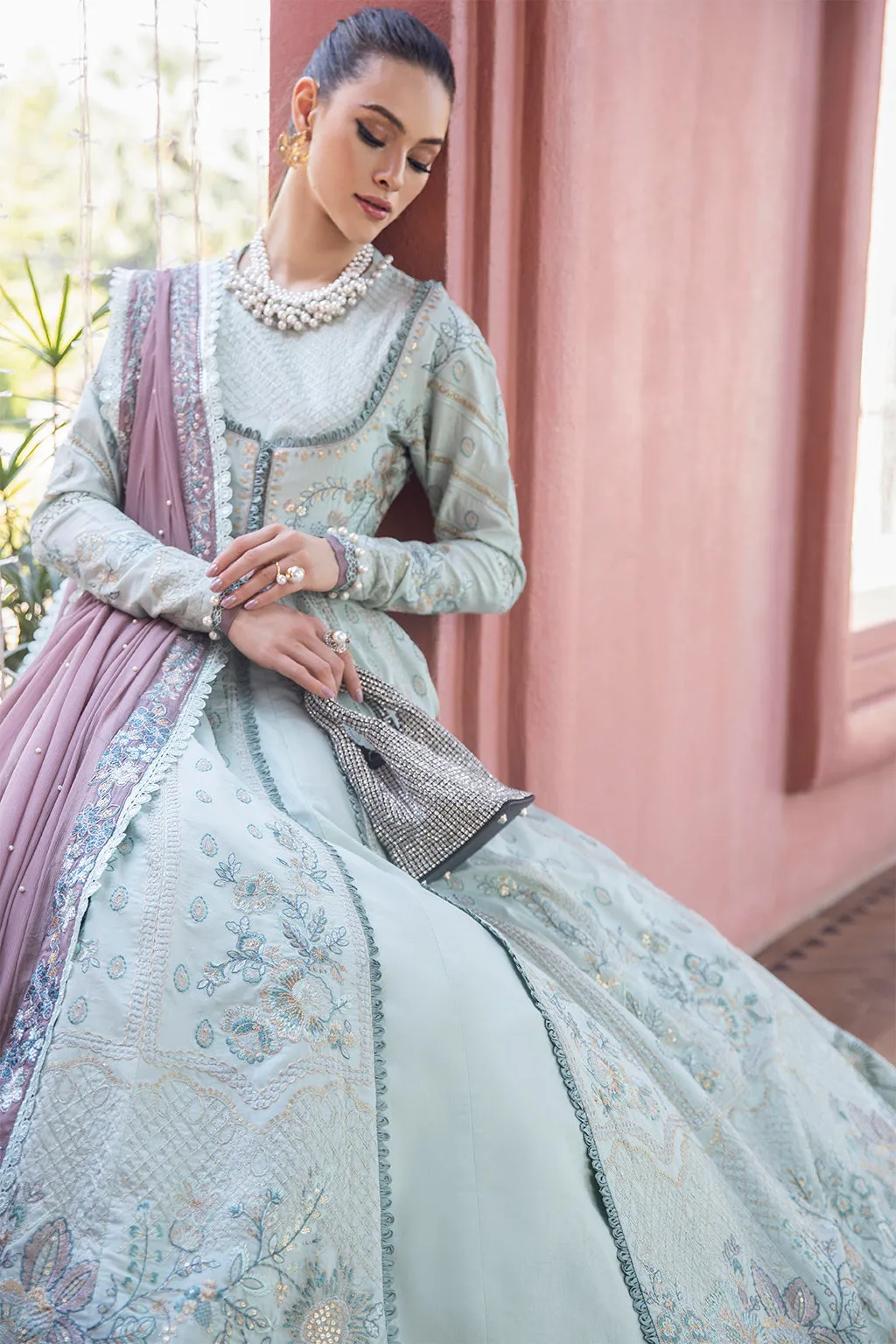 AJR Moksha Alif Luxury Lawn Collection – Nazmin