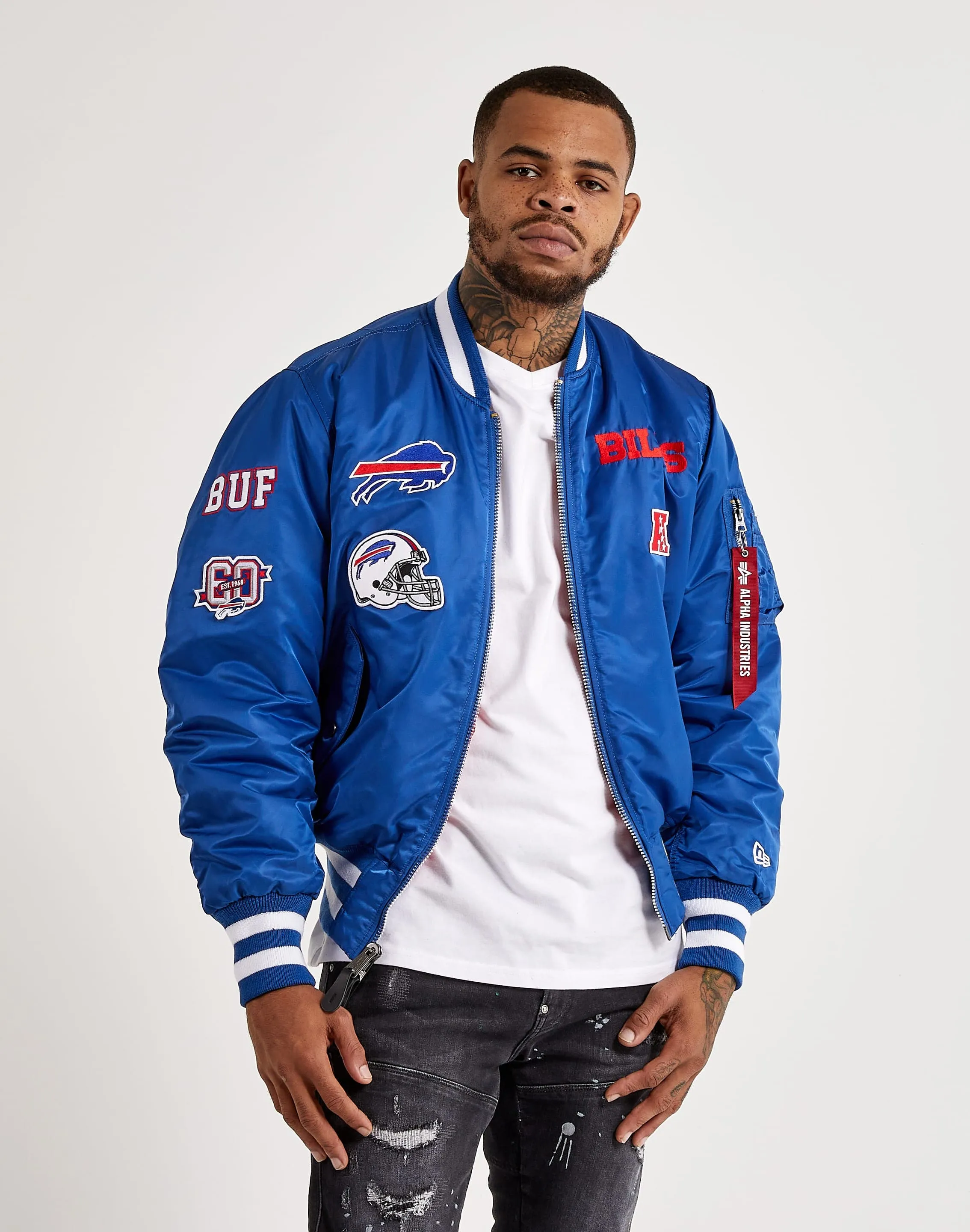 Alpha Industries MA-1 Reversible Buffalo Bills Bomber Jacket