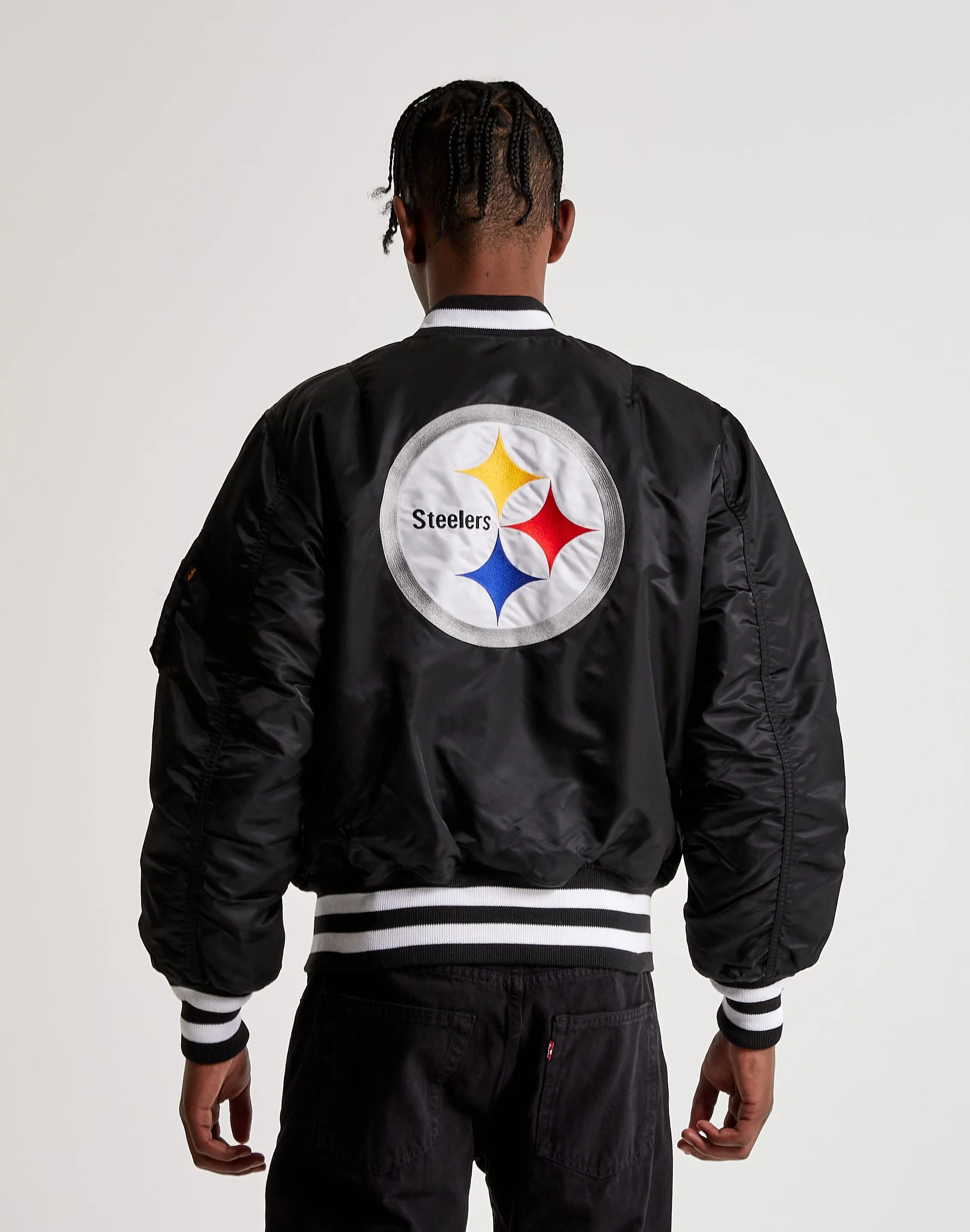 Alpha Industries MA-1 Reversible Pittsburgh Steelers Bomber Varsity Jacket