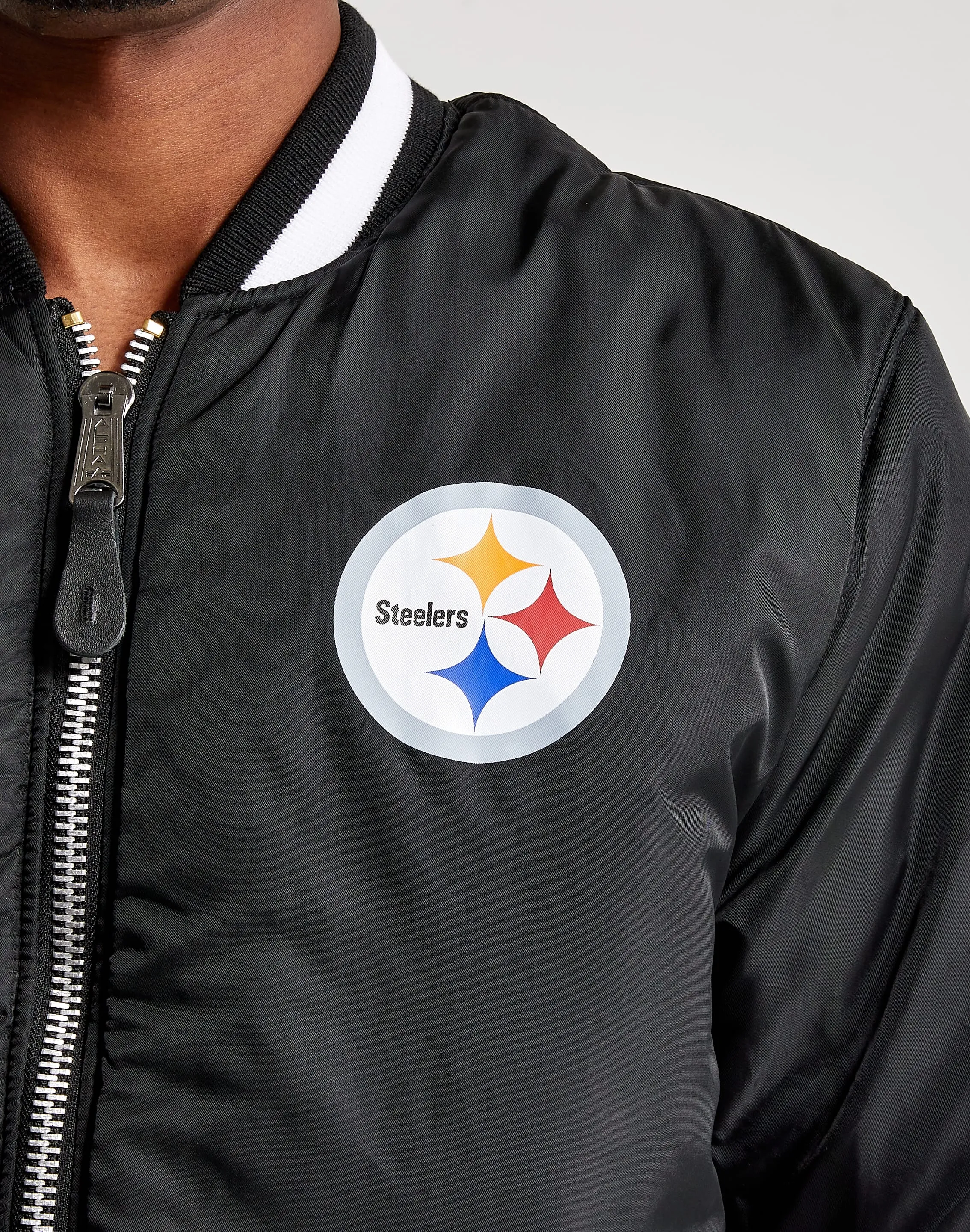 Alpha Industries MA-1 Reversible Pittsburgh Steelers Bomber Varsity Jacket