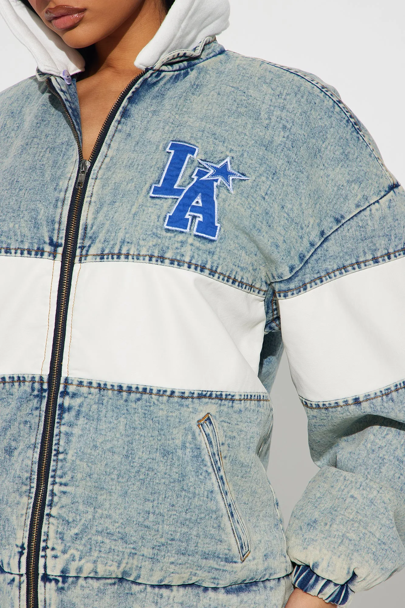 Always A Star LA Bomber Jacket - Light Wash