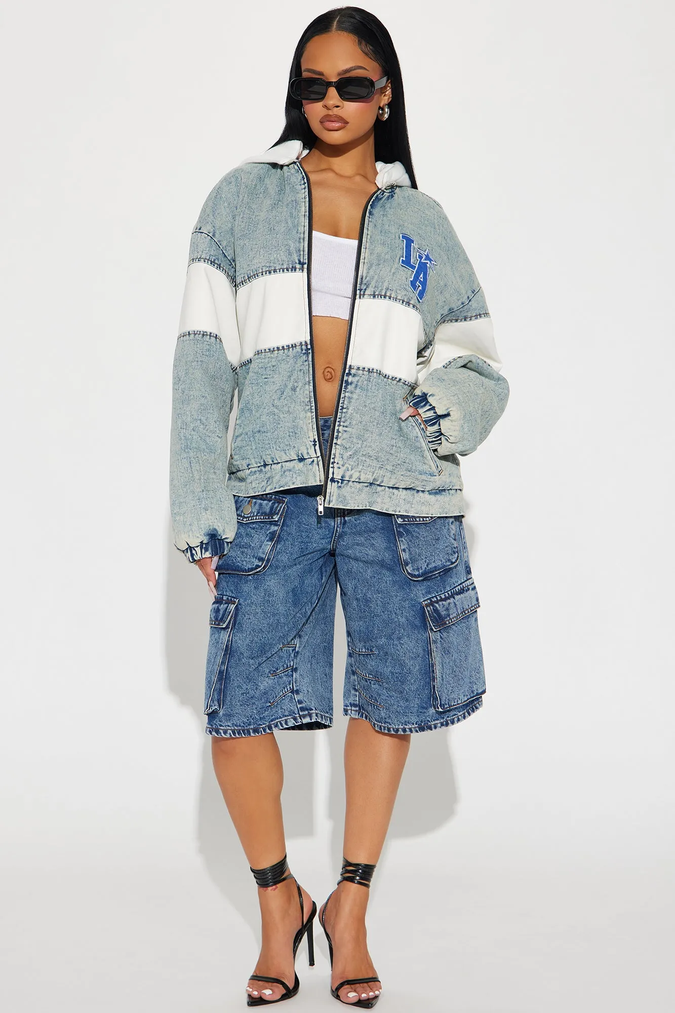 Always A Star LA Bomber Jacket - Light Wash