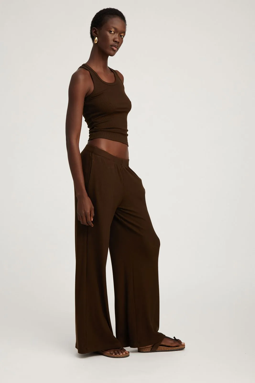 Americano Rib Wide Leg Pants