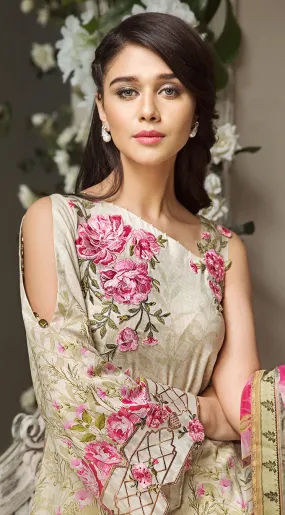 Anaya by Kiran Chaudhry Luxury Lawn 2018 – 9-Magenta Garden