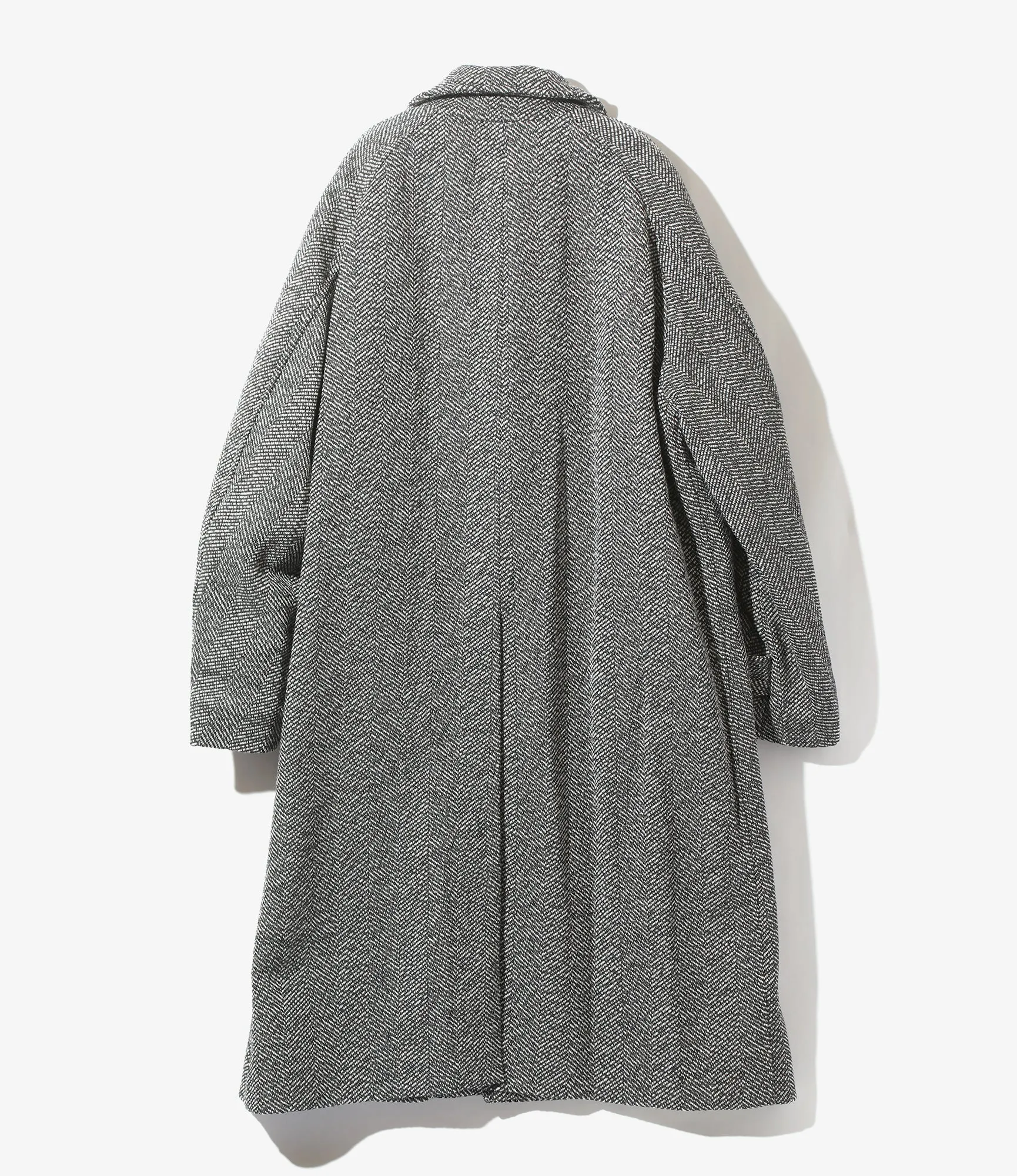 Balcollar Coat - White - W/N Herringbone