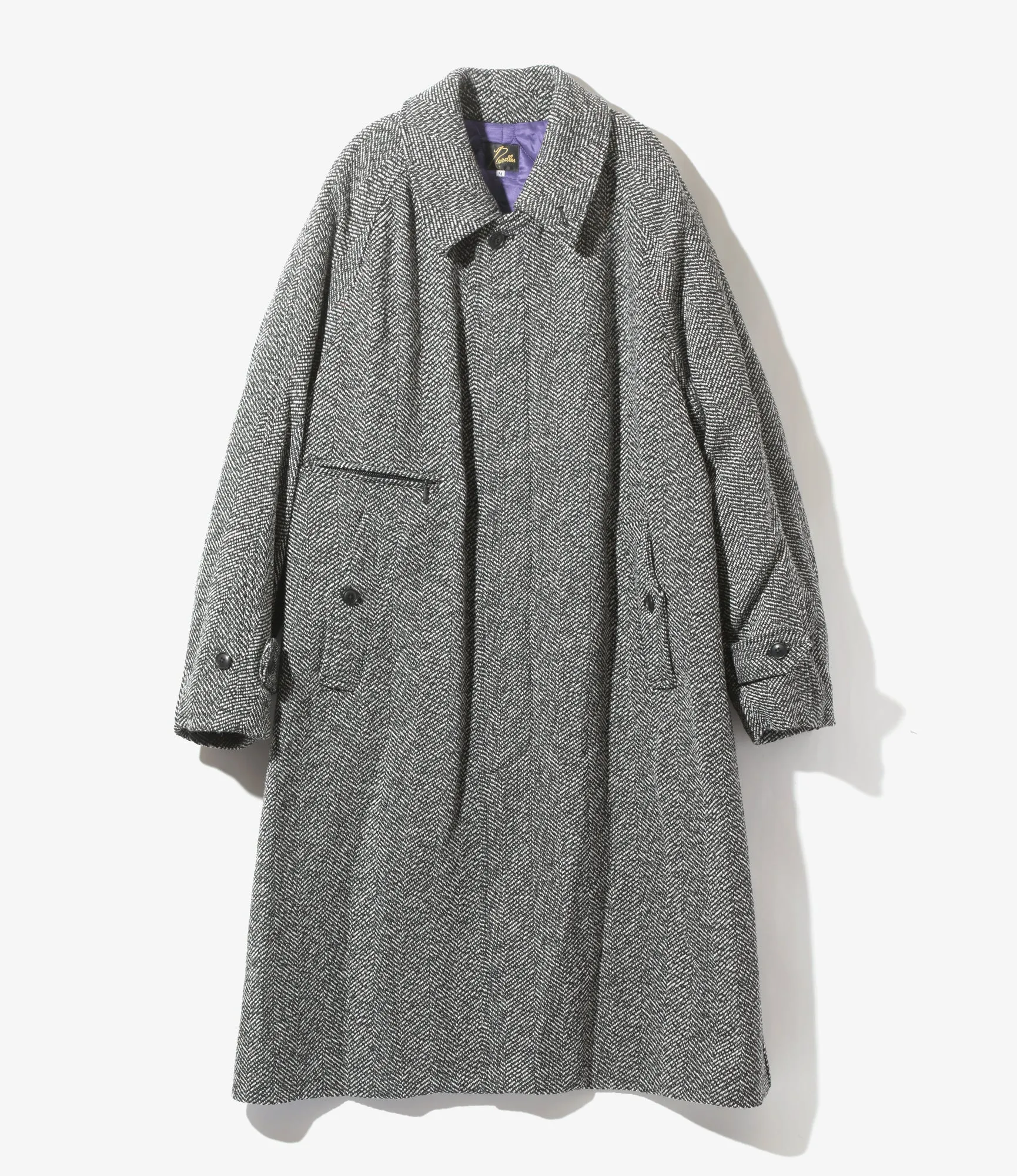 Balcollar Coat - White - W/N Herringbone