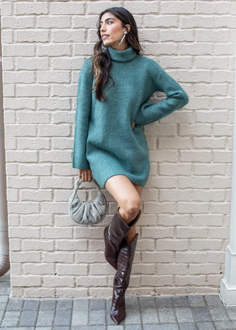 BB Dakota The Abbie Sweater Dress - Green ***FINAL SALE***