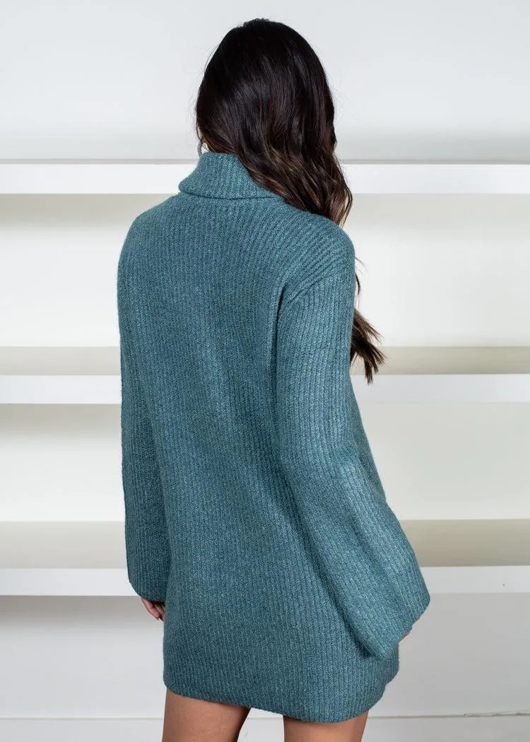 BB Dakota The Abbie Sweater Dress - Green ***FINAL SALE***