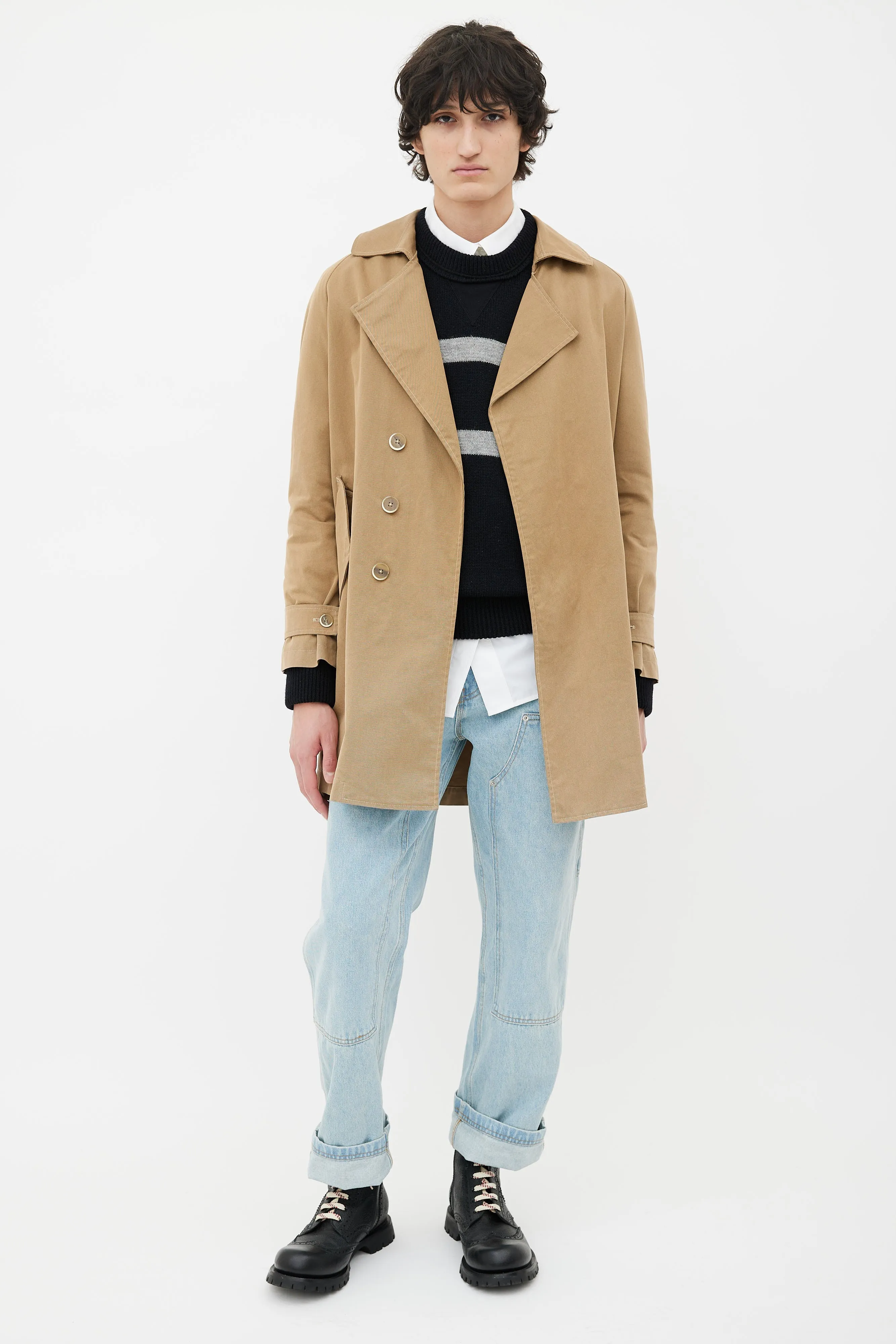 Beige Cotton Coat