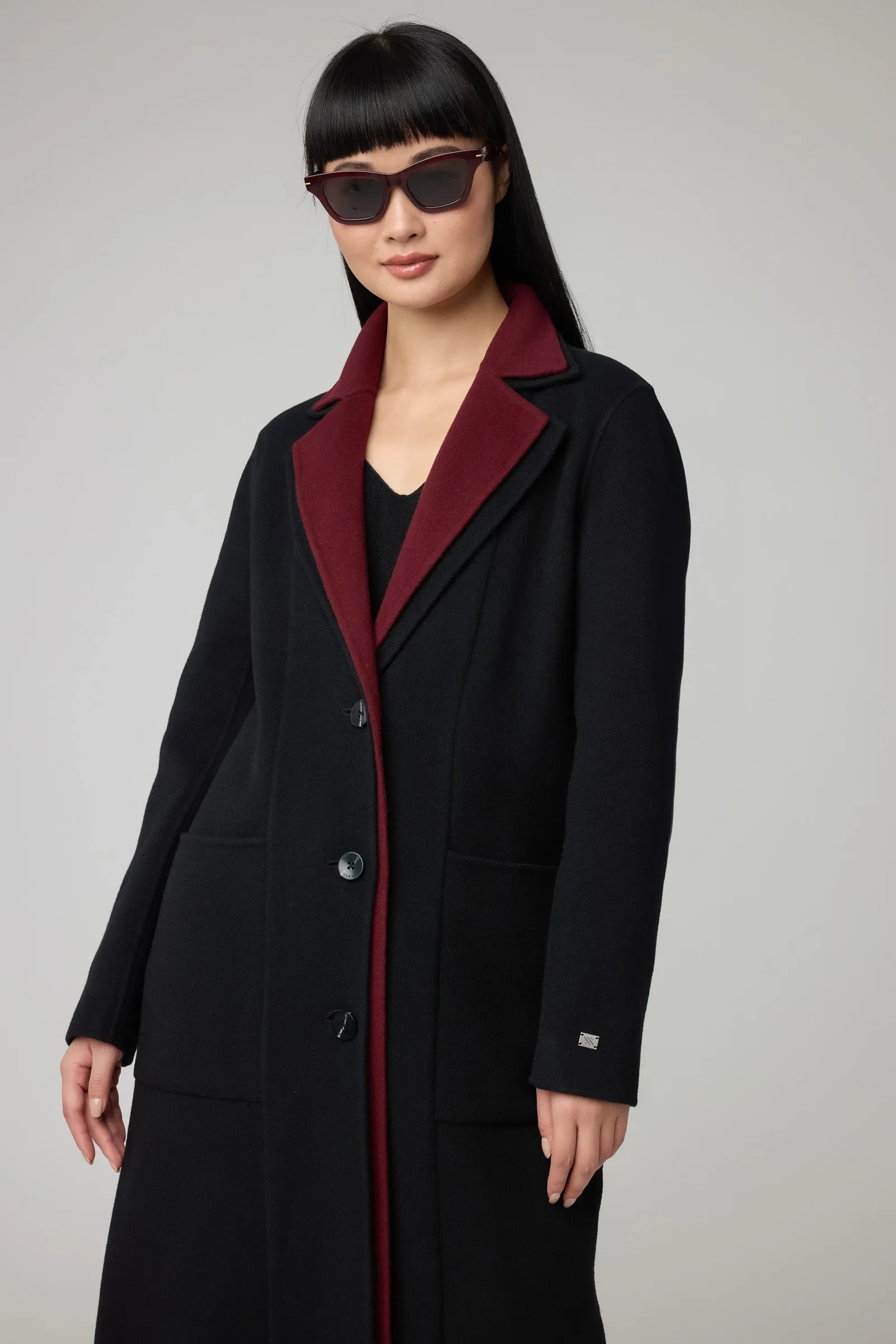 BENICIA DOUBLE COLLAR WOOL COAT