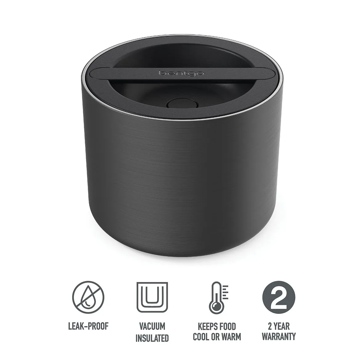 Bentgo Stainless Steel Insulated Food Container - Carbon Black