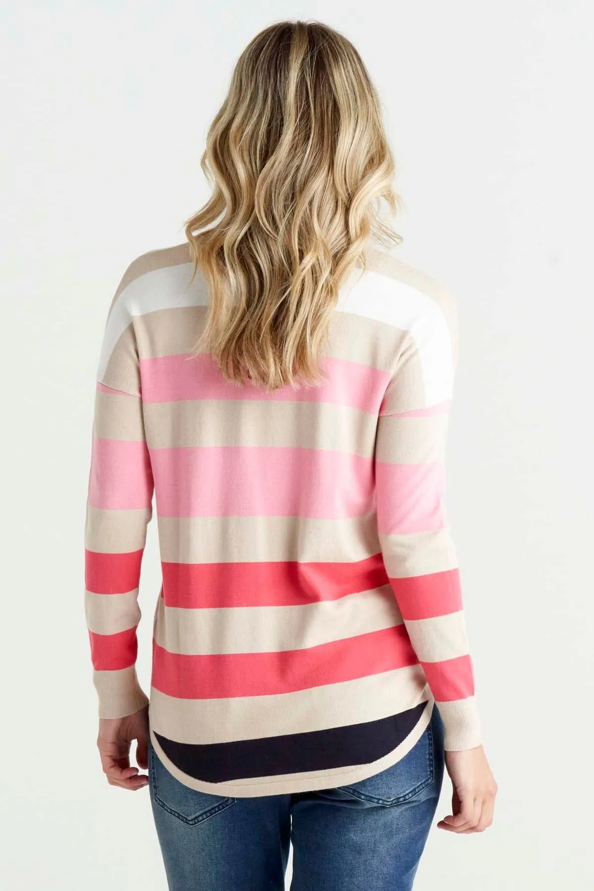 Betty Basics Sophie Knit Jumper in Dawn Stripe