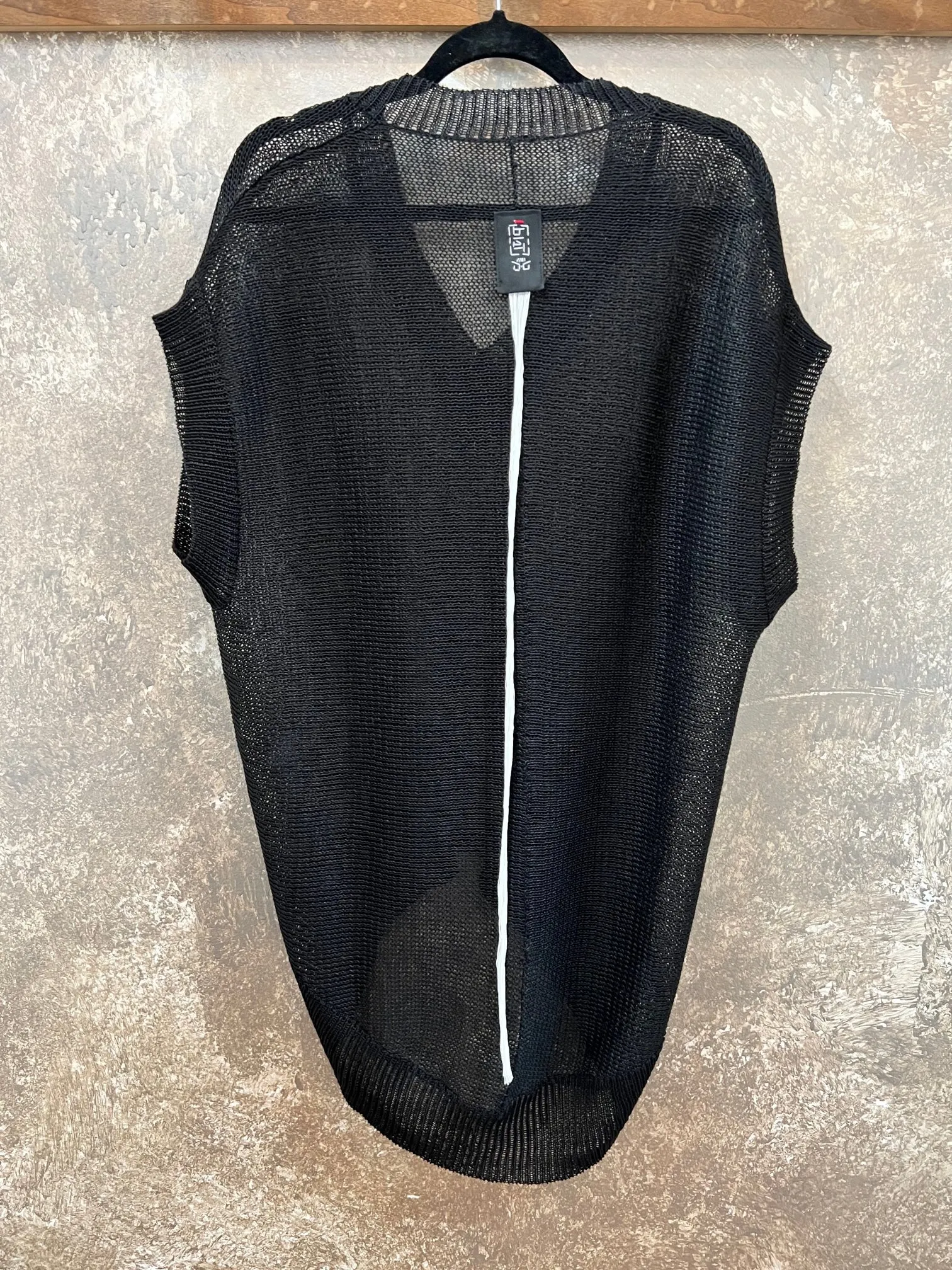 Bl1t Milano Cocoon Graphic Linen Knit- Black