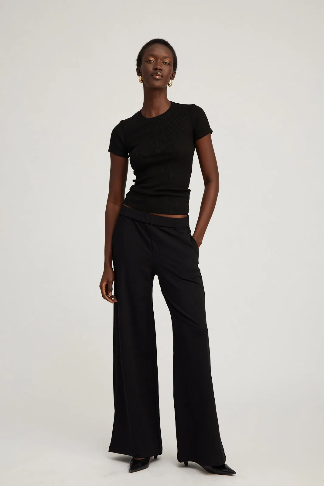 Black City Wide Leg Trousers