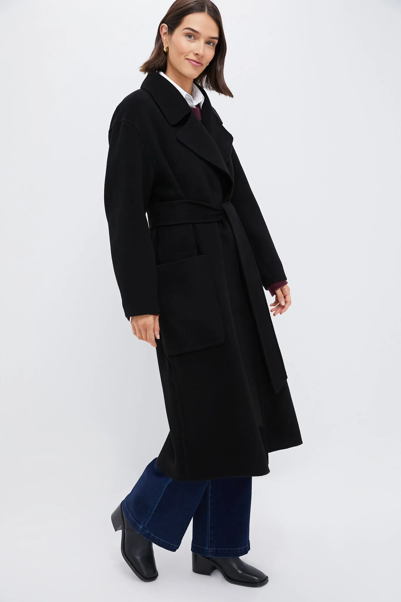 Black Wool Trinity Coat