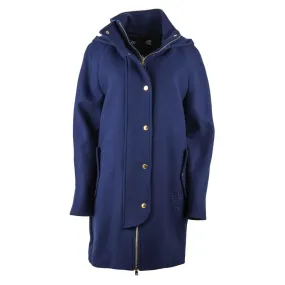 Blue Wool Women Coat