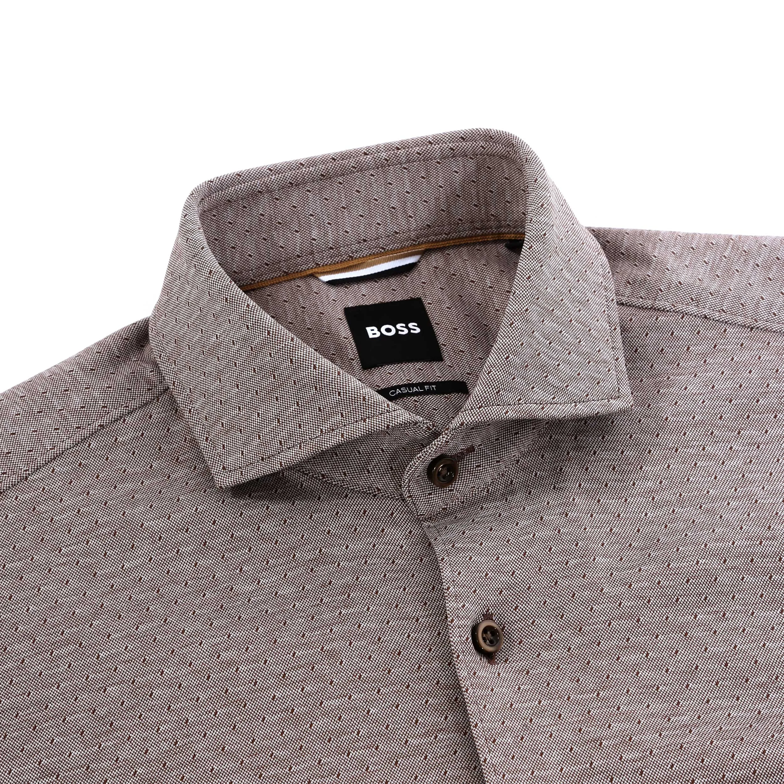 BOSS C Hal Spread C1 223 Shirt in Open Brown