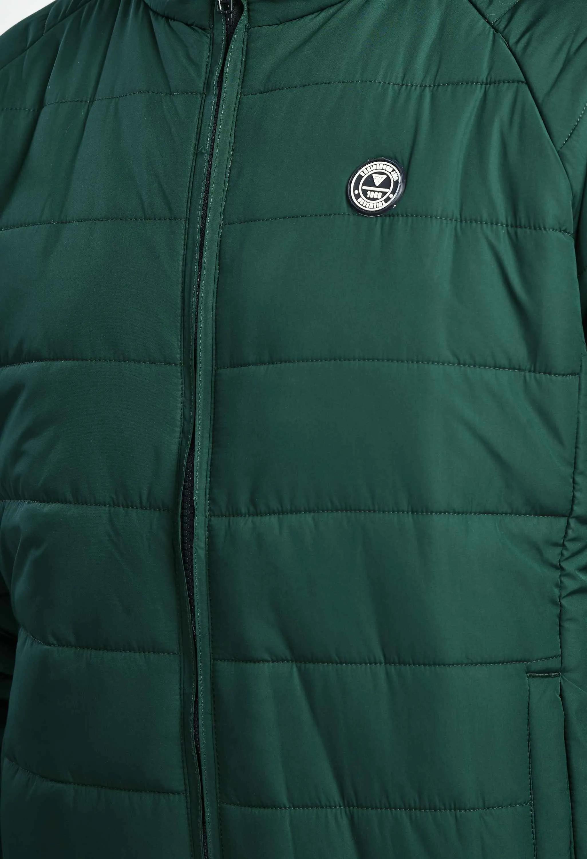 Bottle Green Hood Bomber Jacket