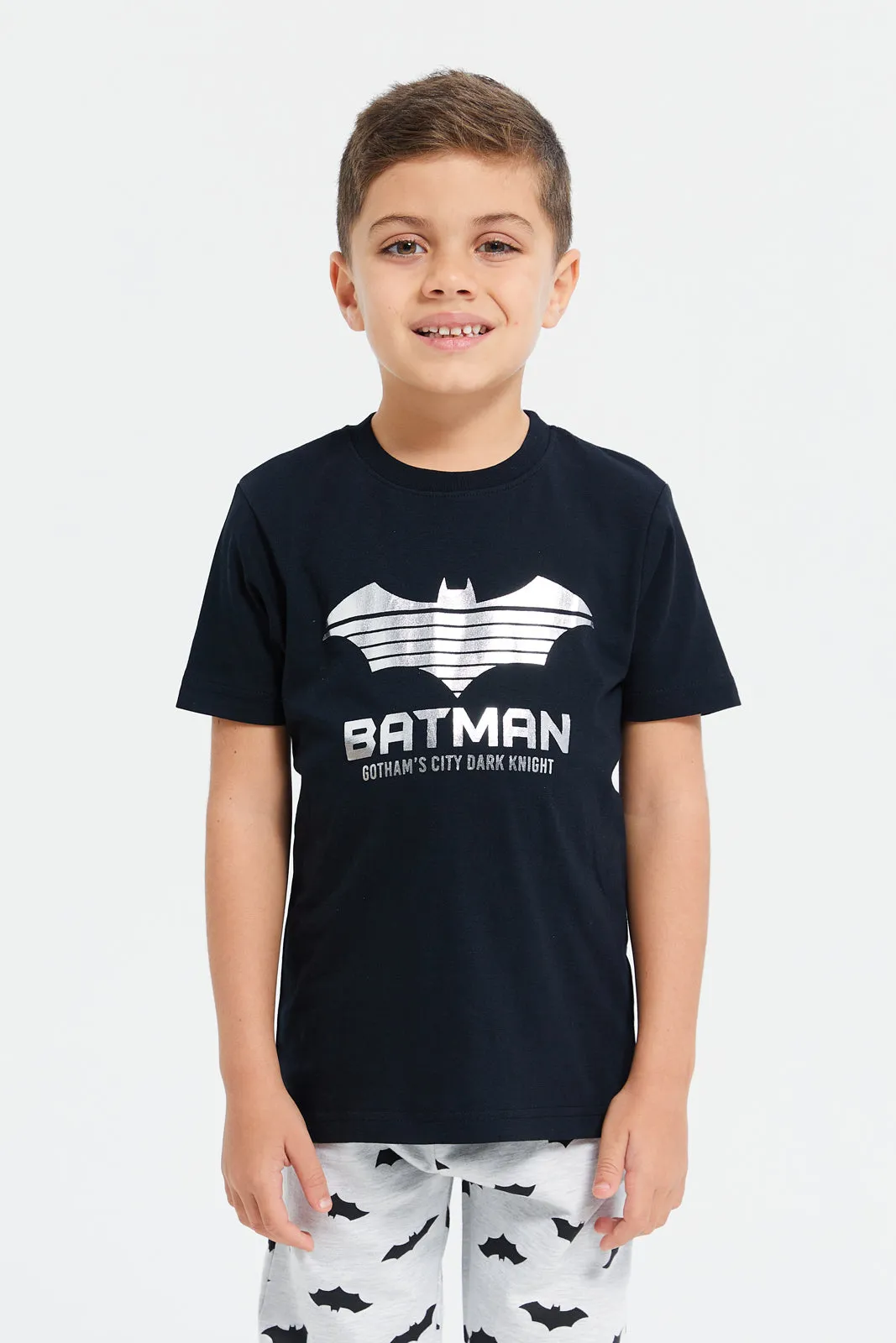 Boys Black Batman Pyjama Set (2 Piece)