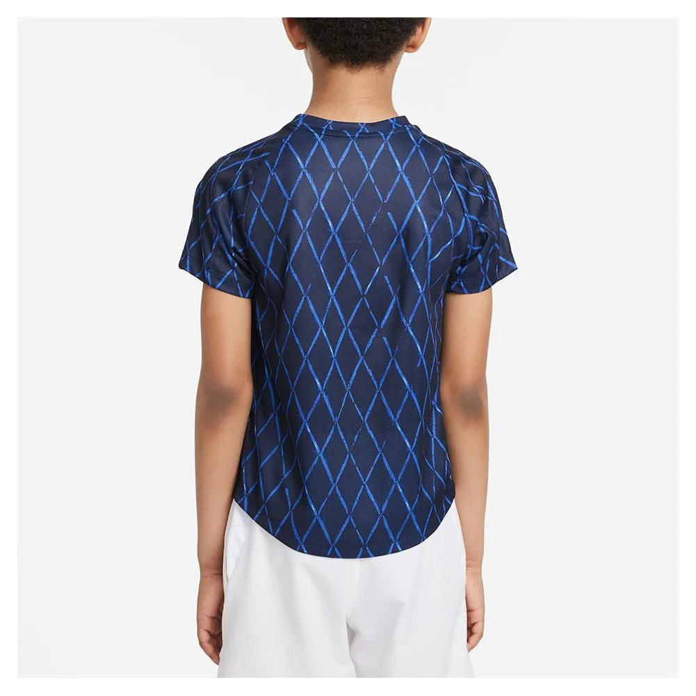 Boys' Court Dri-FIT Victory Printed Tennis Top