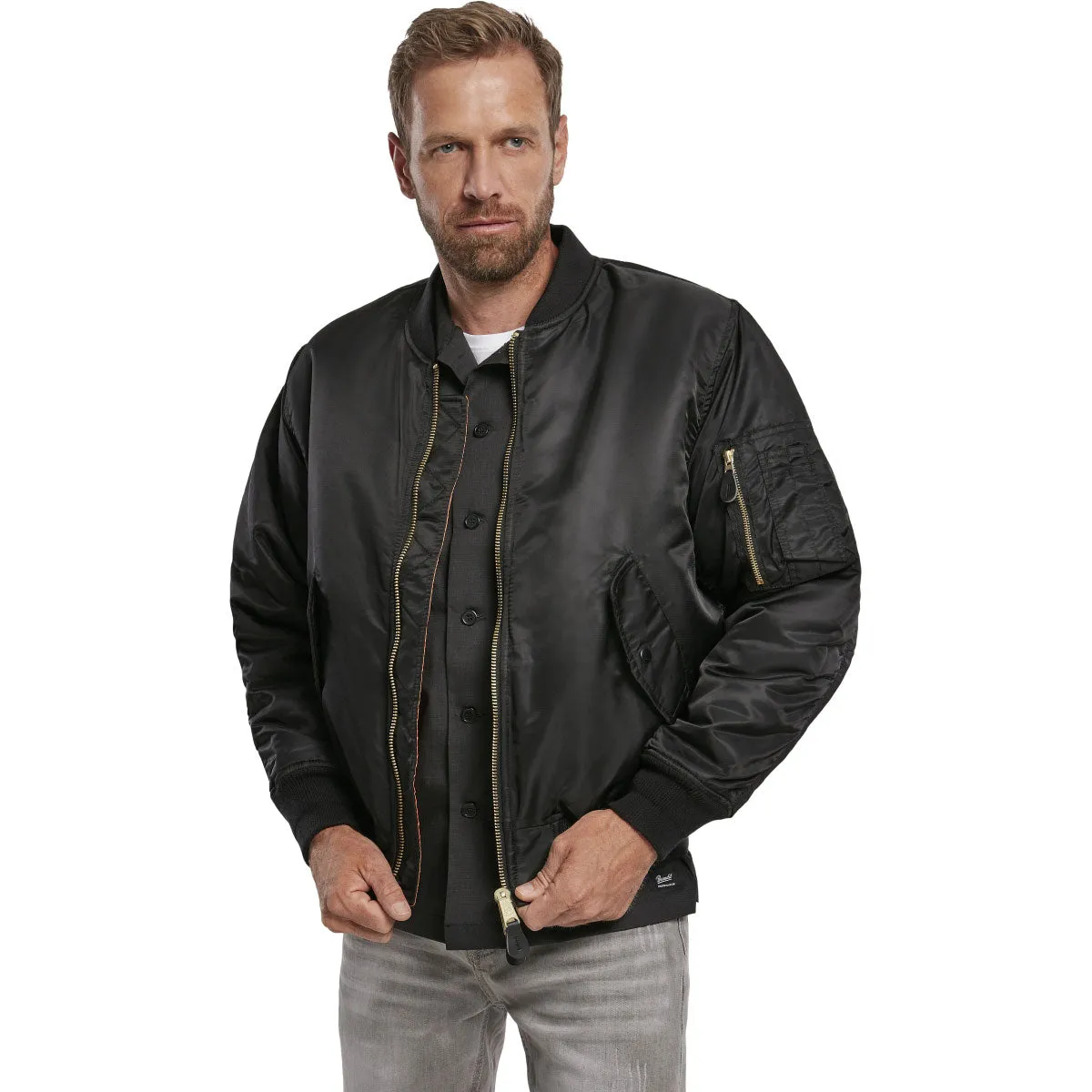 Brandit MA1 Bomber Flight Jacket Black