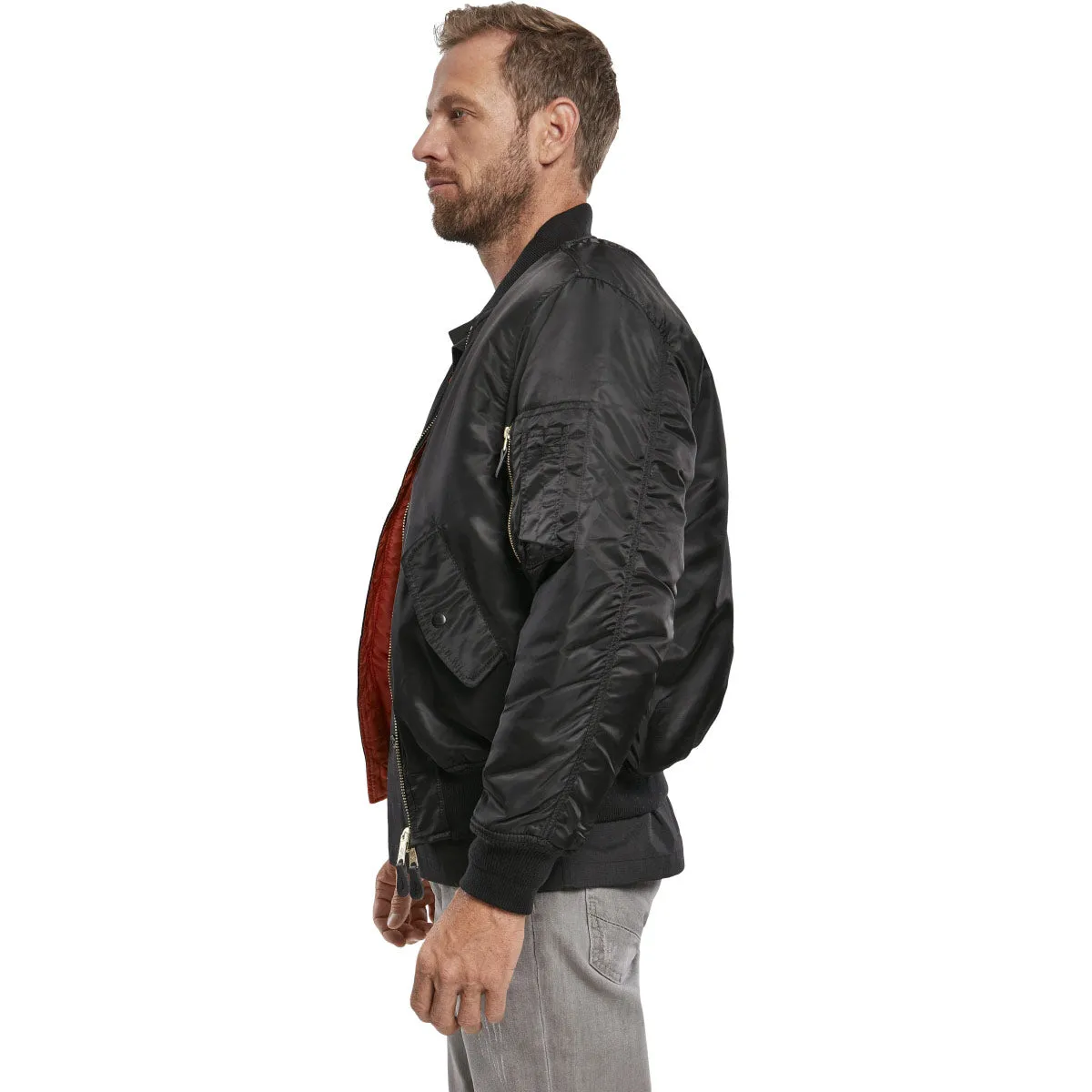 Brandit MA1 Bomber Flight Jacket Black