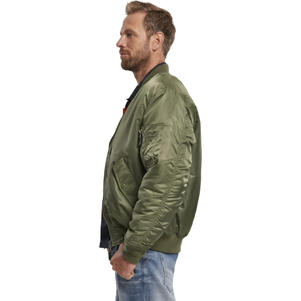 Brandit MA1 Bomber Flight Jacket Olive Green