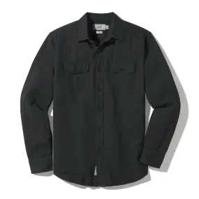 Brando Lightweight Double Cloth Shirt - Washed Black