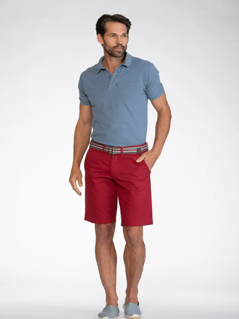 BRUHL® Fano Cotton Stretch Chino Shorts/Red - SS24 SALE