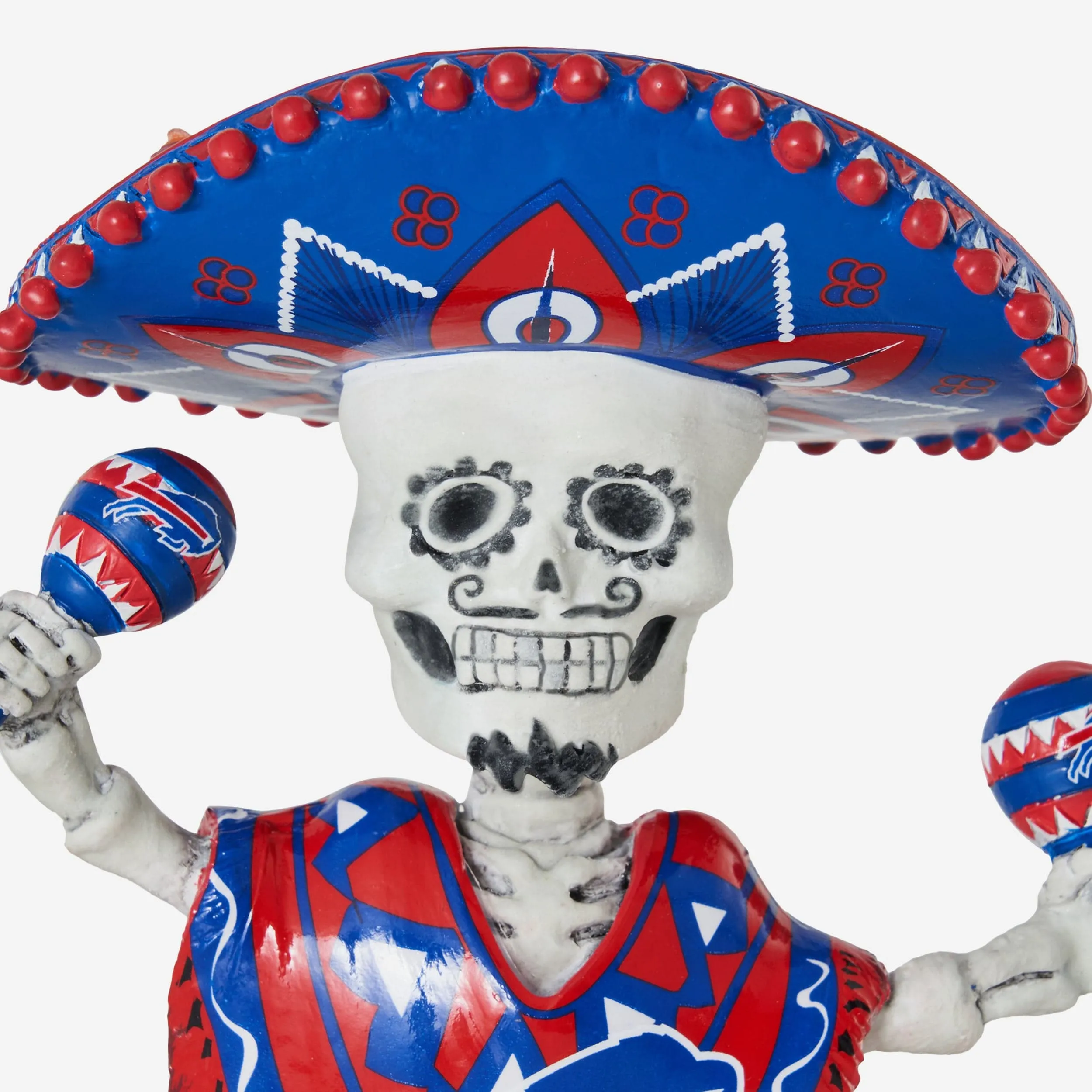 Buffalo Bills Calavera Glow in the Dark Bobblehead