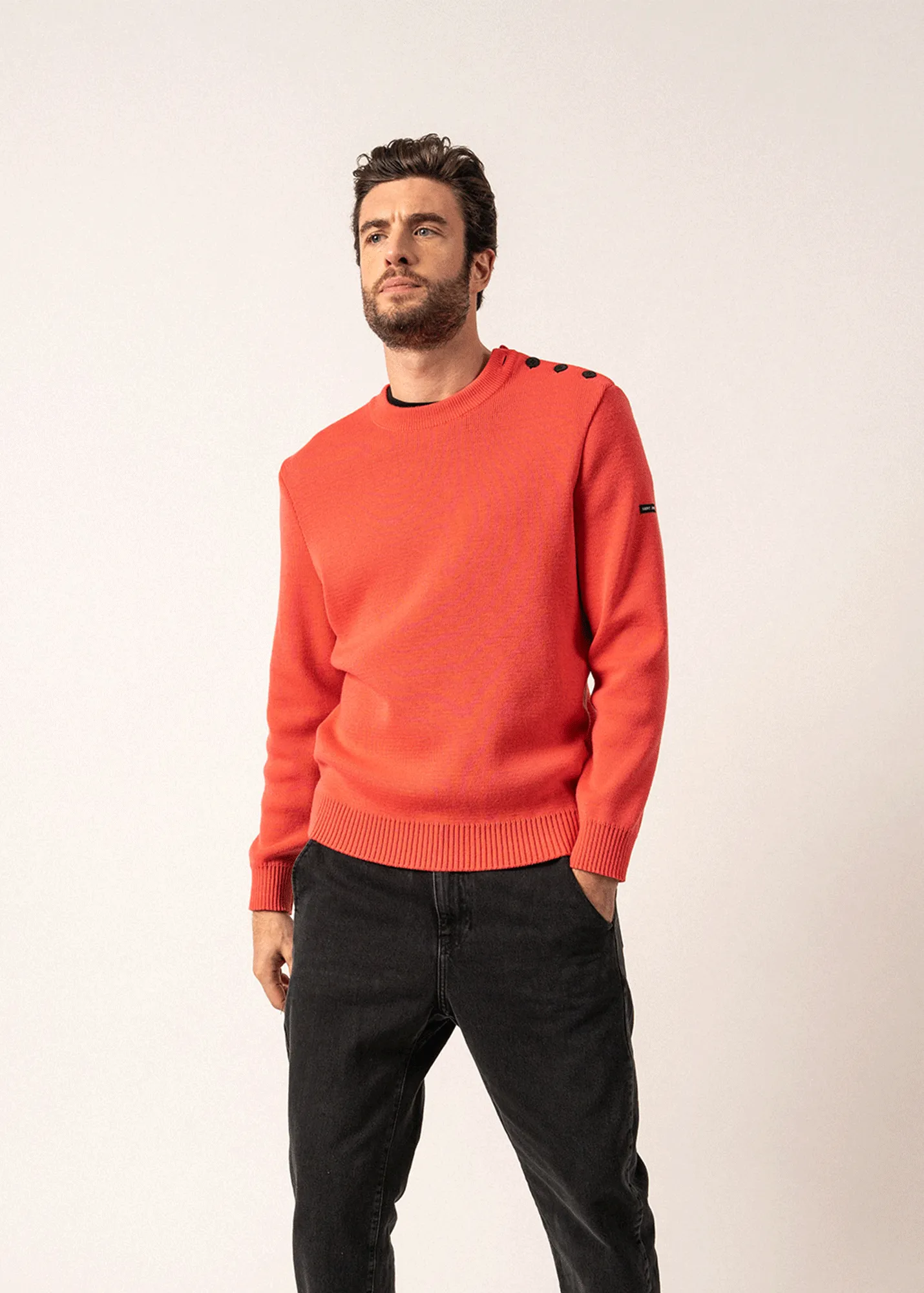 Cancale sailor jumper - regular fit, in pure new wool (DOLY)