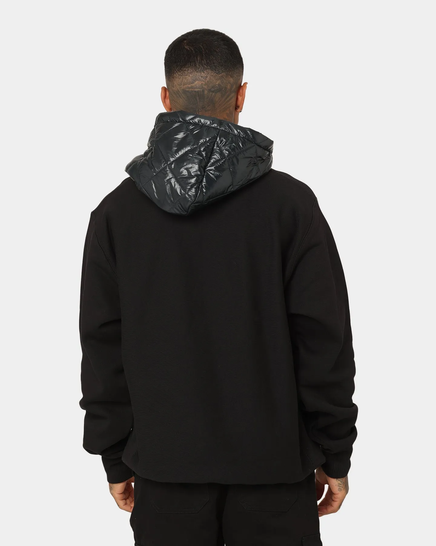 Champion Reverse Weave Puffer Hoodie Black