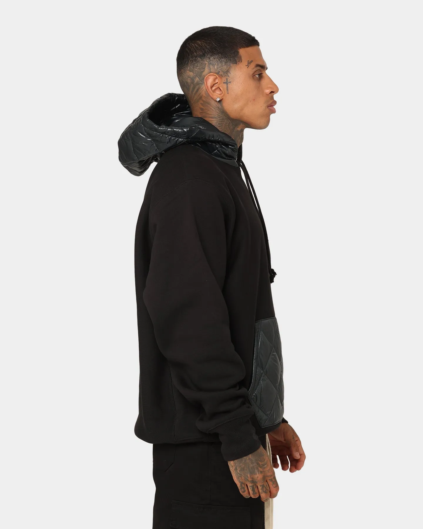 Champion Reverse Weave Puffer Hoodie Black