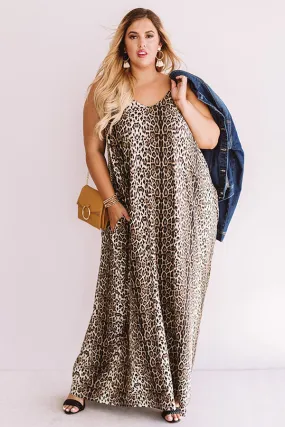 Chic City Style Leopard Maxi In Brown Curves